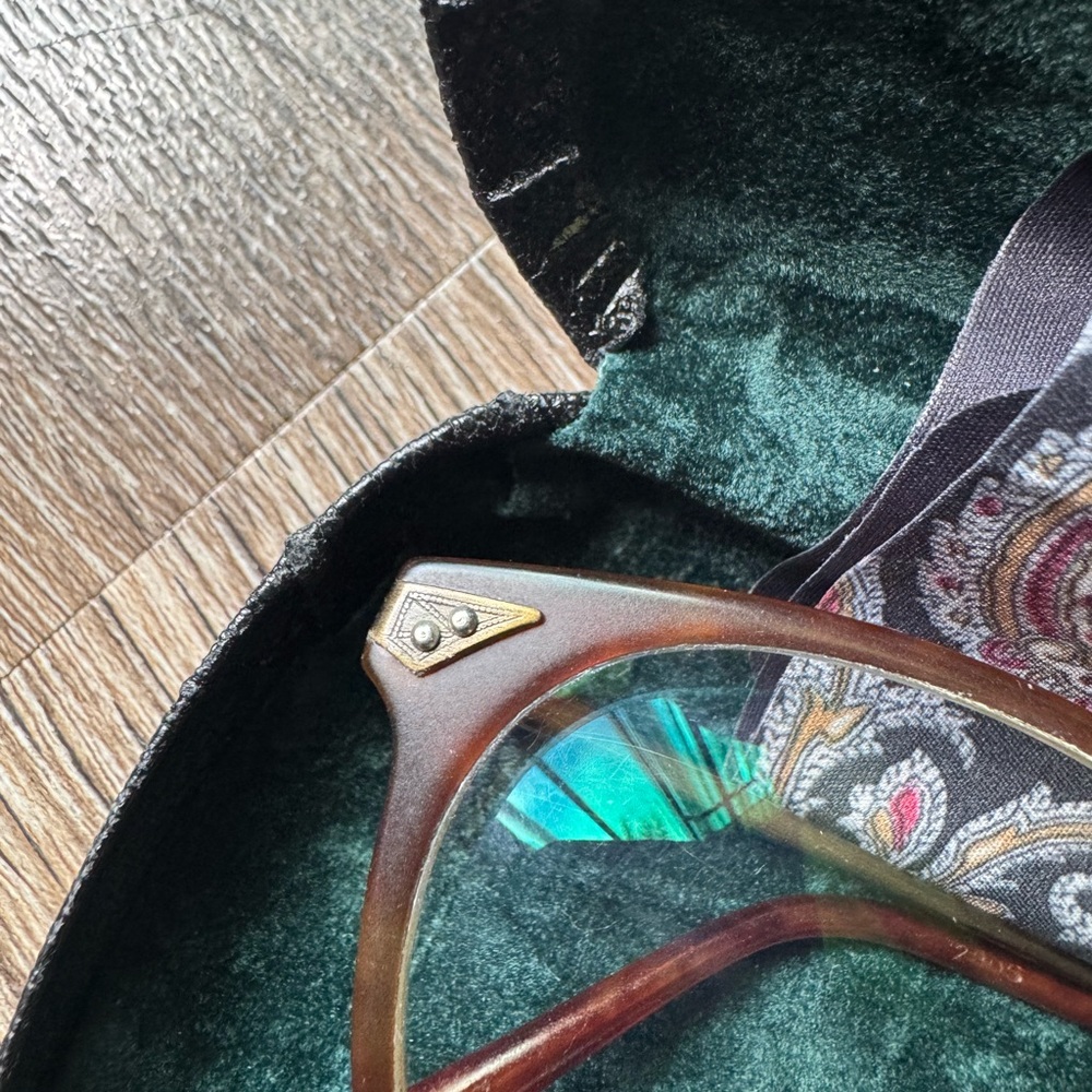 RARE MATSUDA ART DECO BRONZE & TORTOISE SHELL GLASSES - Picture 7 of 9